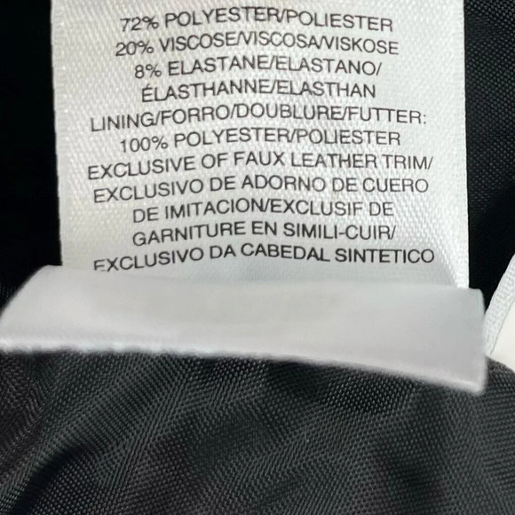 Nine West Dress 4 Black Fit & Flare Short Criss Cross Strap Braided Trim Pleated - Picture 12 of 13